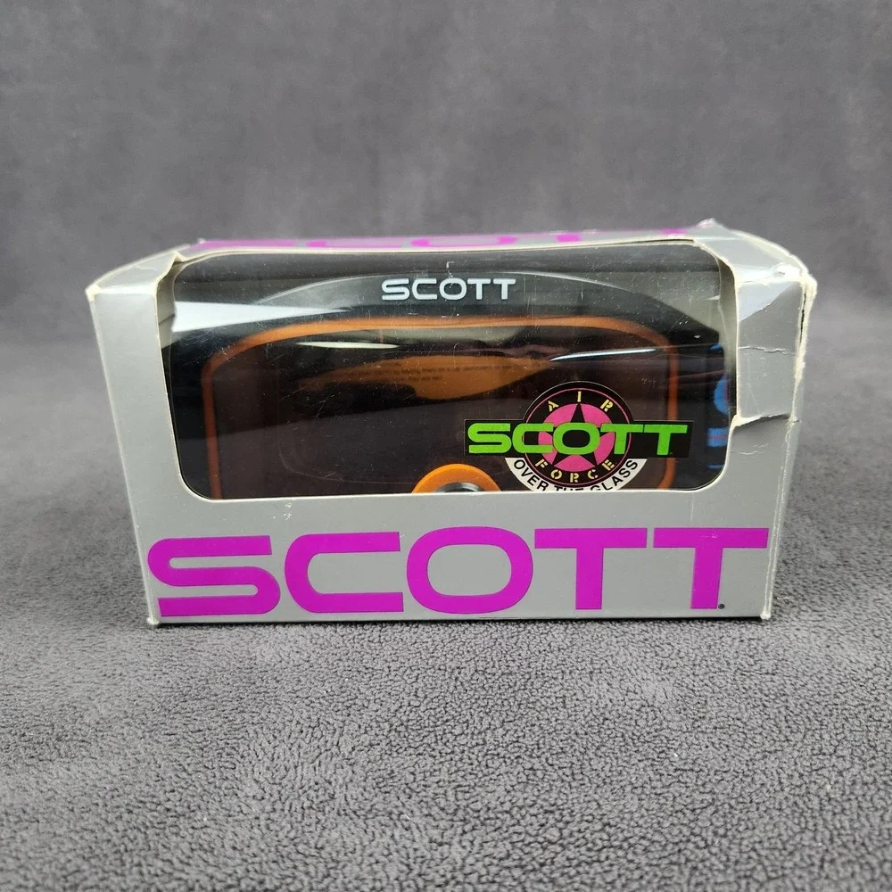 Vintage Scott T-35 Powder OTG‎ Ski Snowboard Goggles Amber Lens USA Made Thermal